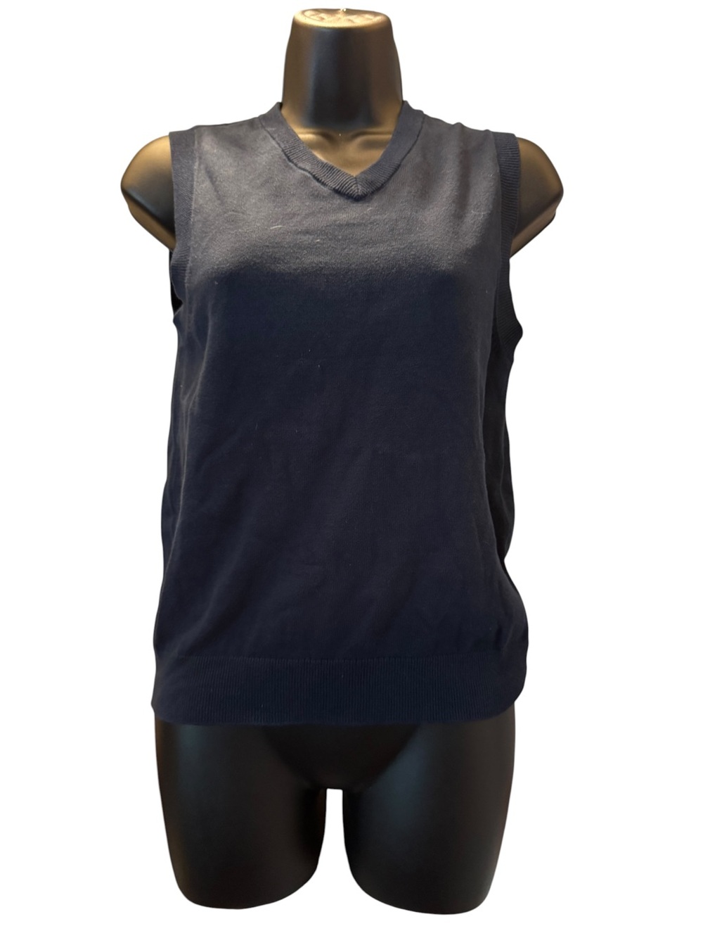 Old Navy Navy V-Neck Sleeveless Knit Tank Top